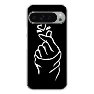 Чохол (Знак сердечка) для Google Pixel 9 Pro XL (Сердечко на чорному)