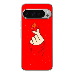 Чохол (Знак сердечка) для Google Pixel 9 Pro XL (Сердечко на червоному)