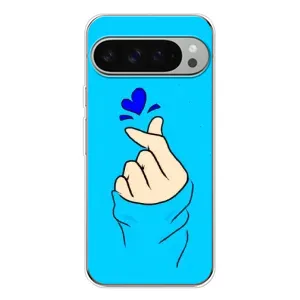 Чохол (Знак сердечка) для Google Pixel 9 Pro XL (Сердечко на синоьому)