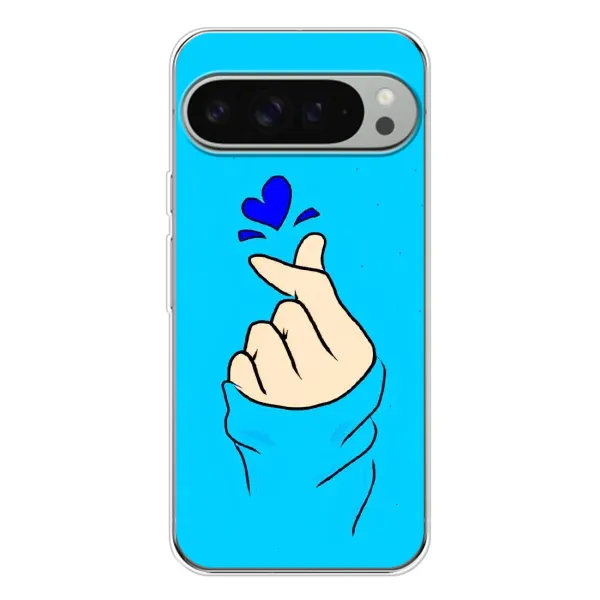 Чехол с рисунком «Сердце на синем» для Google Pixel 9 Pro XL Чехол с рисунком «Сердце на синем» для Google Pixel 9 Pro XL