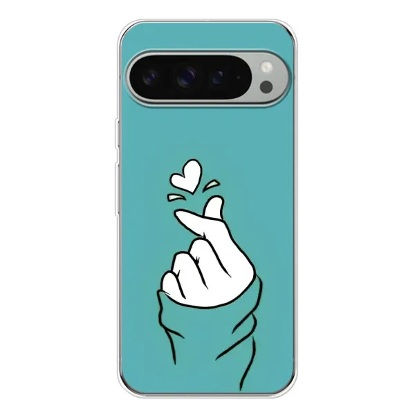 Чехол с рисунком «Сердечко на бирюзовом» для Google Pixel 9 Pro XL Чехол с рисунком «Сердечко на бирюзовом» для Google Pixel 9 Pro XL