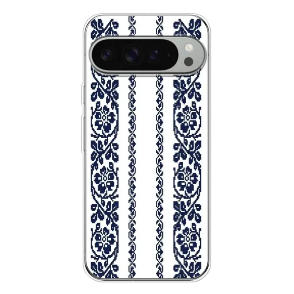 Чохол з малюнком «Синя вишиванка» для Google Pixel 9 Pro XL Чохол з малюнком «Синя вишиванка» для Google Pixel 9 Pro XL