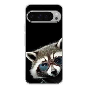 Силиконовый Чехол с Енотами на Google Pixel 9 Pro XL (Стильный Енот)