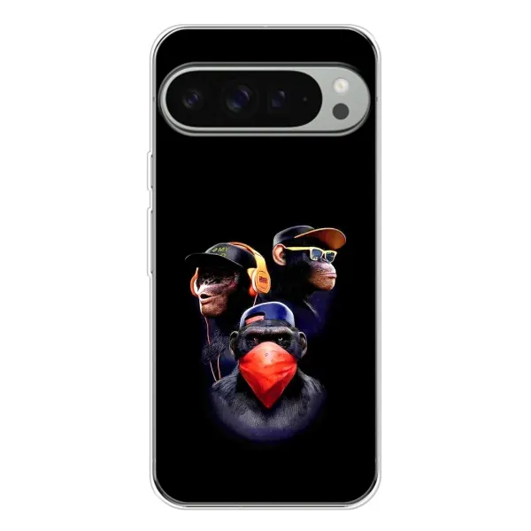 Чехол с рисунком «Три обезьяны» для Google Pixel 9 Pro XL Чехол с рисунком «Три обезьяны» для Google Pixel 9 Pro XL