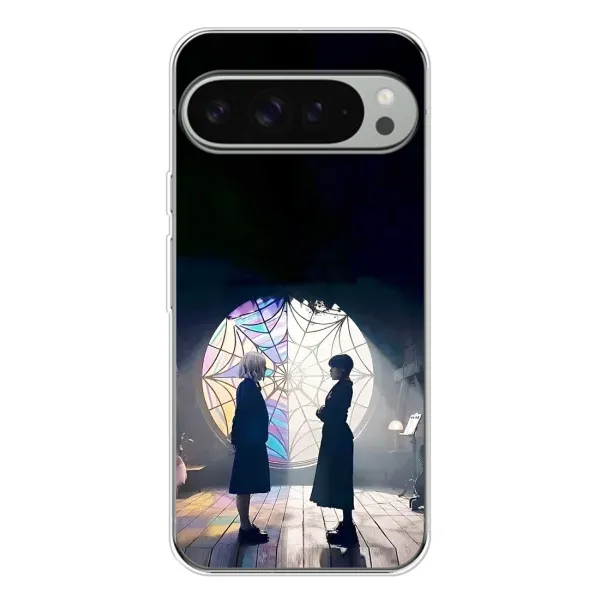 Чехол с рисунком «Уэнсдей и Энди» для Google Pixel 9 Pro XL Чехол с рисунком «Уэнсдей и Энди» для Google Pixel 9 Pro XL