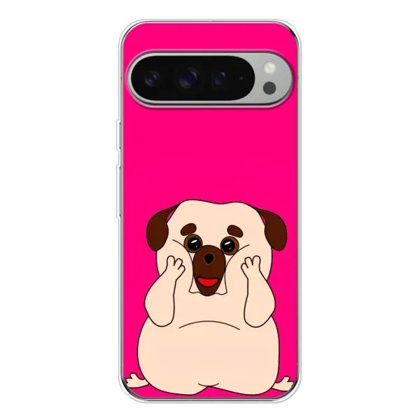 Чехол с рисунком «Веселый Мопсик» для Google Pixel 9 Pro XL Чехол с рисунком «Веселый Мопсик» для Google Pixel 9 Pro XL