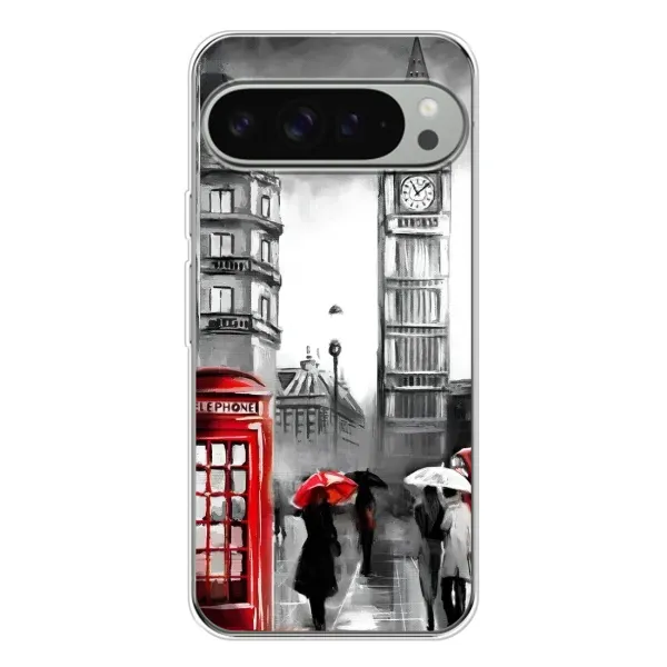 Чехол с рисунком «Вид на Биг Бен» для Google Pixel 9 Pro XL Чехол с рисунком «Вид на Биг Бен» для Google Pixel 9 Pro XL