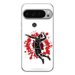 Чехлы с принтом Спортивная тематика для Google Pixel 9 Pro XL (Волейболист)