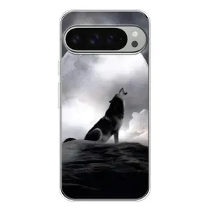 Чохол з Вовком на Google Pixel 9 Pro XL (Вовк і місяць)
