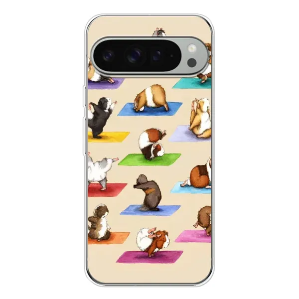 Чехол с рисунком «Ёга свинок» для Google Pixel 9 Pro XL Чехол с рисунком «Ёга свинок» для Google Pixel 9 Pro XL