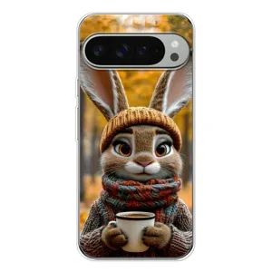 Друкований чохол 'Звірята з кавою' для Google Pixel 9 Pro XL (Зайчик з кавою)