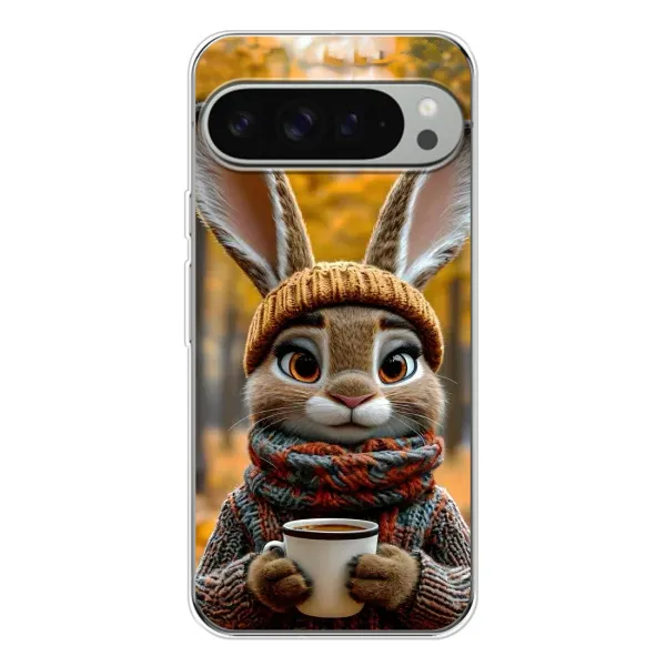 Чехол с рисунком «Зайчик с кофе» для Google Pixel 9 Pro XL Чехол с рисунком «Зайчик с кофе» для Google Pixel 9 Pro XL