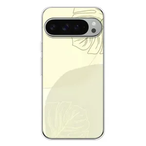Чехол цветочный дизайн для Google Pixel 9 Pro XL (Зелёный фон)