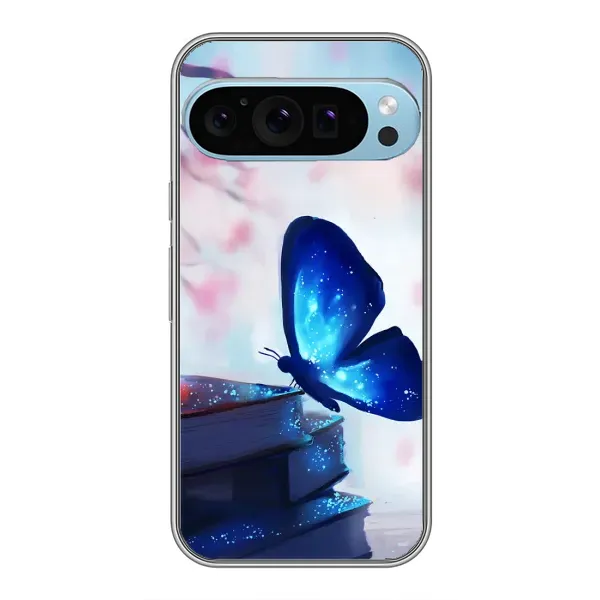Чехол с рисунком «Бабочка синяя» для Google Pixel 9 Pro