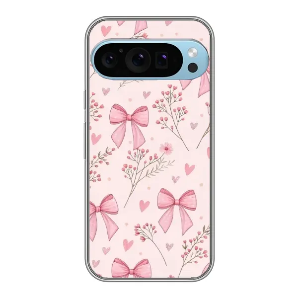 Чехол с рисунком «Банты с цветами» для Google Pixel 9 Pro Чехол с рисунком «Банты с цветами» для Google Pixel 9 Pro