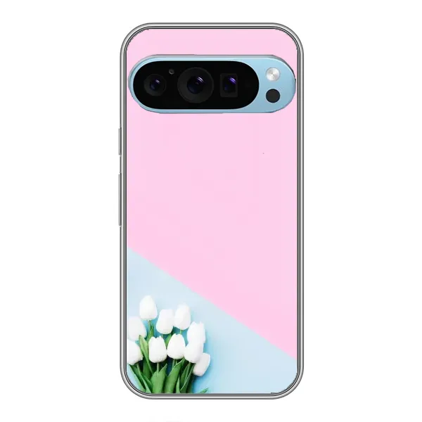 Чехол с рисунком «Белые тюльпаны» для Google Pixel 9 Pro Чехол с рисунком «Белые тюльпаны» для Google Pixel 9 Pro