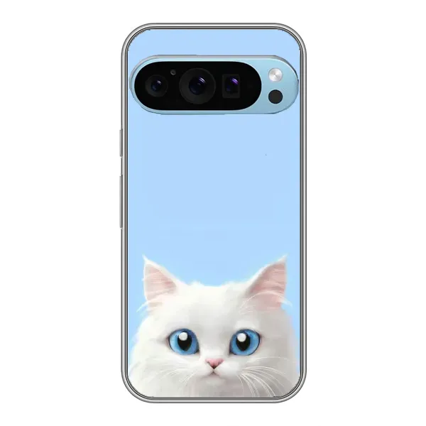 Чехол с рисунком «Белый кот» для Google Pixel 9 Pro Чехол с рисунком «Белый кот» для Google Pixel 9 Pro