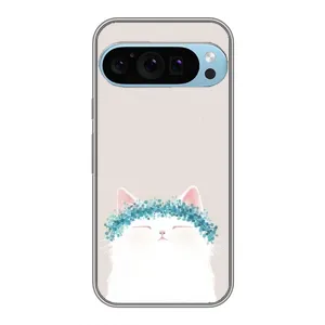 Чехол на тематику: Коты для Google Pixel 9 Pro (Белый котик)