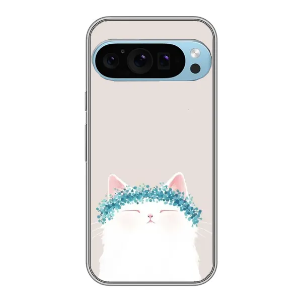 Чехол с рисунком «Белый котик» для Google Pixel 9 Pro Чехол с рисунком «Белый котик» для Google Pixel 9 Pro