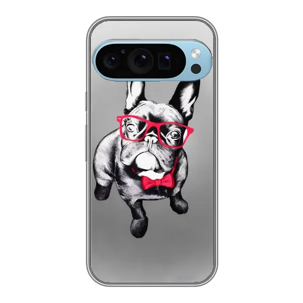 Чехол с рисунком «Бульдог в очках» для Google Pixel 9 Pro Чехол с рисунком «Бульдог в очках» для Google Pixel 9 Pro