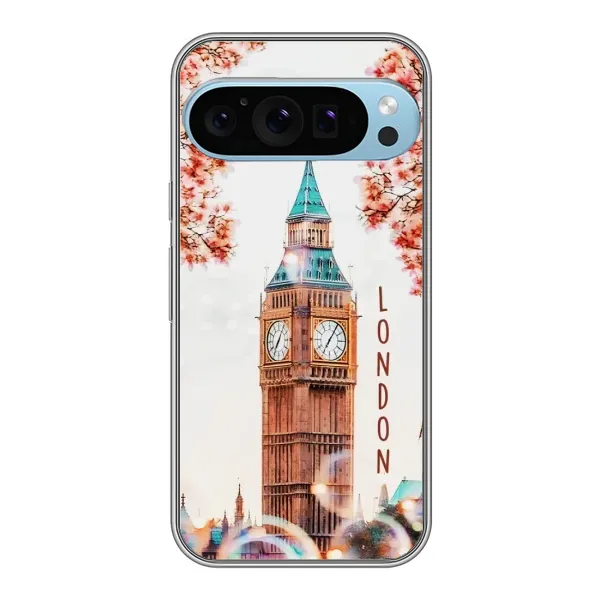 Чехол с рисунком «Часы Лондон» для Google Pixel 9 Pro