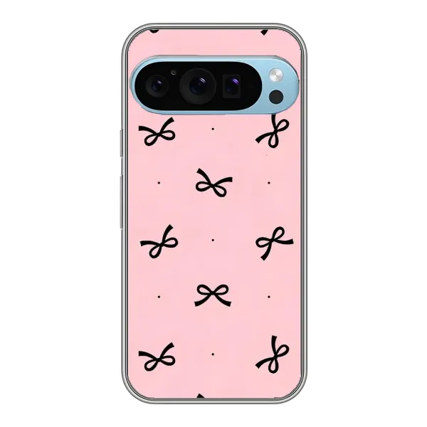 Чехол с рисунком «Черные бантики» для Google Pixel 9 Pro Чехол с рисунком «Черные бантики» для Google Pixel 9 Pro