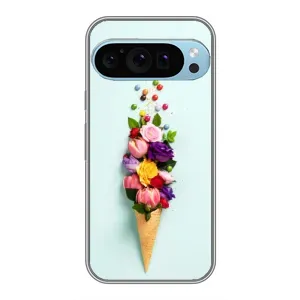 Чохли з тематикою "КВІТИ" на Google Pixel 9 Pro (Квітка-морозиво)