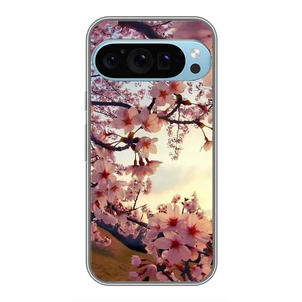 Чехол с рисунком «Цветущая сакура» для Google Pixel 9 Pro
