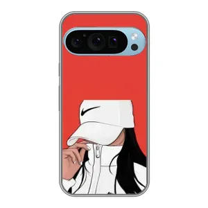 Силіконовый Чохол на Google Pixel 9 Pro з картинкой Модных девушек (Дівчина Nike)