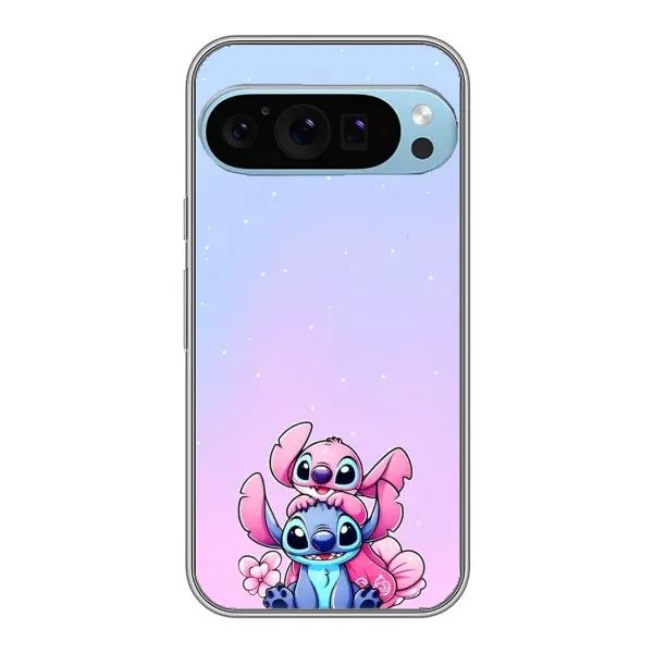 Чехол с рисунком «Энджл и Стич» для Google Pixel 9 Pro Чехол с рисунком «Энджл и Стич» для Google Pixel 9 Pro