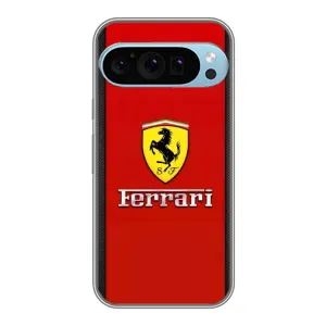 Силіконовий бампер з картинкою машини на Google Pixel 9 Pro (Ferrari Logo)