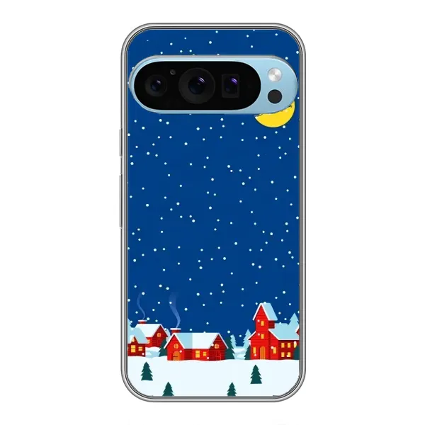 Чехол с рисунком «Город в снегу» для Google Pixel 9 Pro Чехол с рисунком «Город в снегу» для Google Pixel 9 Pro