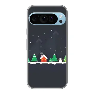 Силіконовий бампер на різдво для Google Pixel 9 Pro (Місто зимове)