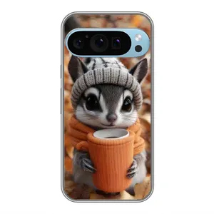 Друкований чохол 'Звірята з кавою' для Google Pixel 9 Pro