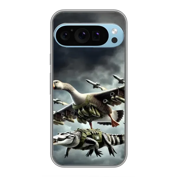 Чехол с рисунком «Гусини и крокодило» для Google Pixel 9 Pro Чехол с рисунком «Гусини и крокодило» для Google Pixel 9 Pro