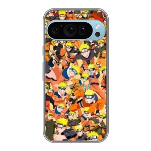 Чехлы с принтом Наруто на Google Pixel 9 Pro (Коллаж Наруто)