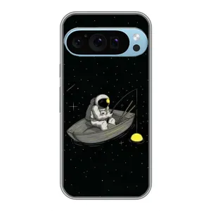 Силіконовый Чохол з принтом "Космонавти" на Google Pixel 9 Pro (Космонавт на рибалці)
