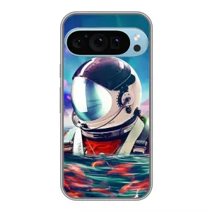 Силіконовый Чохол з принтом "Космонавти" на Google Pixel 9 Pro