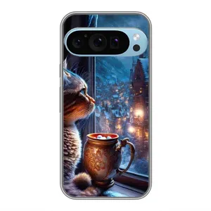 Чохли на Новий Рік Google Pixel 9 Pro (Кіт новорічний)