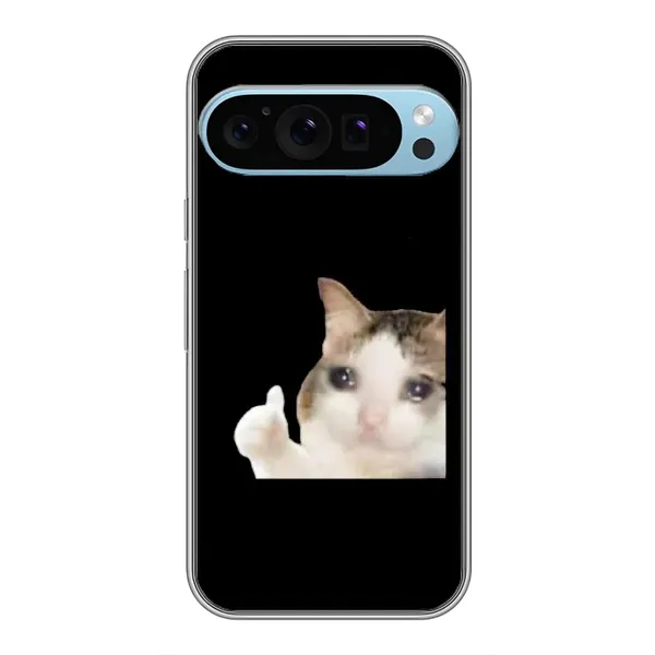 Чехол с рисунком «Кот в слезах» для Google Pixel 9 Pro