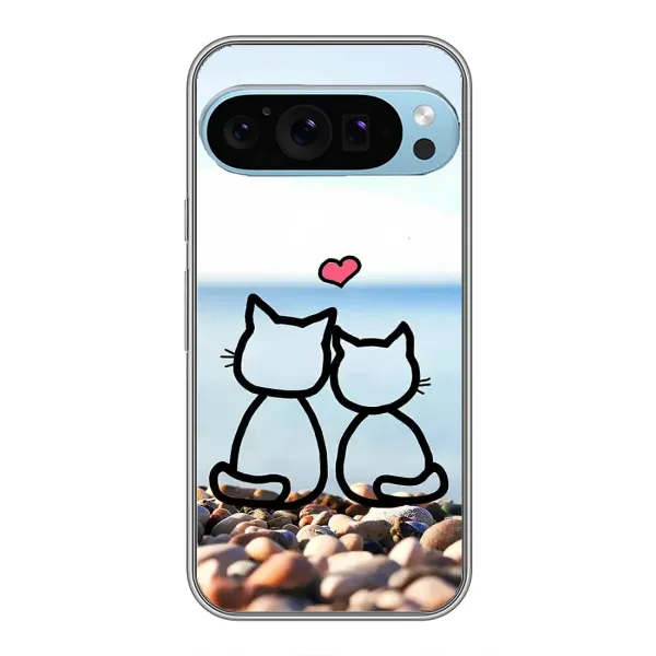 Чехол с рисунком «Котейки» для Google Pixel 9 Pro Чехол с рисунком «Котейки» для Google Pixel 9 Pro