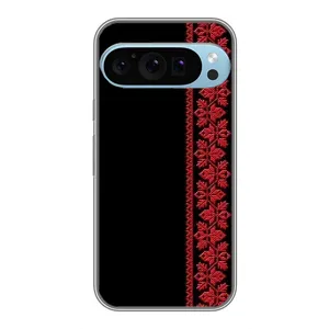 Силіконовый Чохол на Google Pixel 9 Pro (Червона вишиванка)