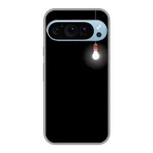 Чохол з картинками на чорному фоні для Google Pixel 9 Pro (Лампочка)