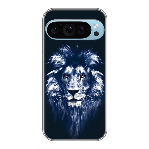 Чехол с рисунком «Лев - синий» для Google Pixel 9 Pro Чехол с рисунком «Лев - синий» для Google Pixel 9 Pro