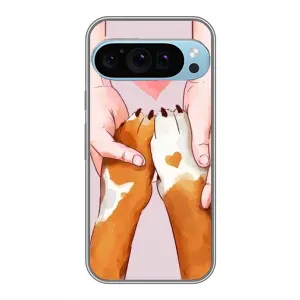 Чехол (ТПУ) Милые собачки для Google Pixel 9 Pro (Любовь к собакам)