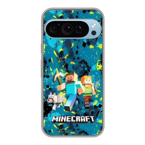 Чехол с рисунком «Майнкрафт» для Google Pixel 9 Pro Чехол с рисунком «Майнкрафт» для Google Pixel 9 Pro
