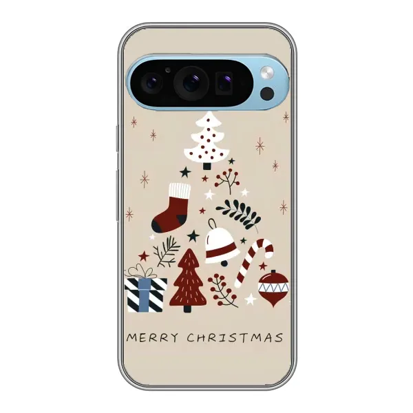 Чехол с рисунком «Merry Christmas» для Google Pixel 9 Pro