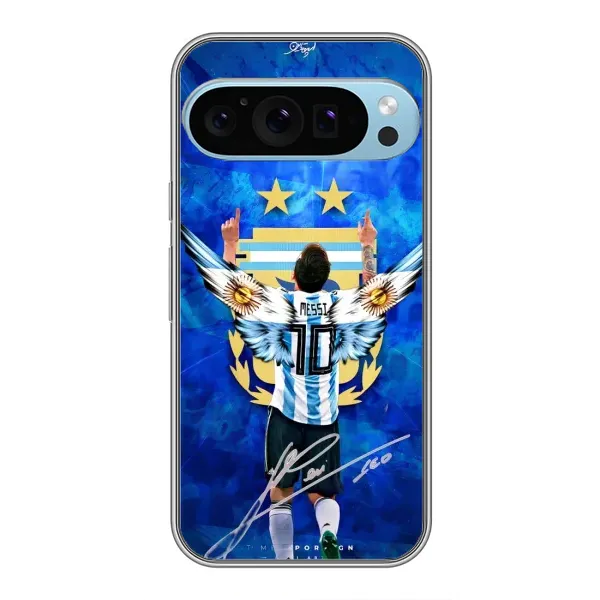 Чехол с рисунком «Месси Аргентина» для Google Pixel 9 Pro