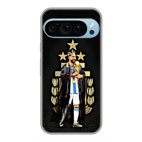 Чехол с рисунком «Месси король» для Google Pixel 9 Pro