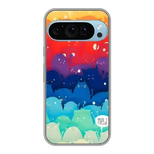 Силиконовый чехол с котиком для Google Pixel 9 Pro (Mew)